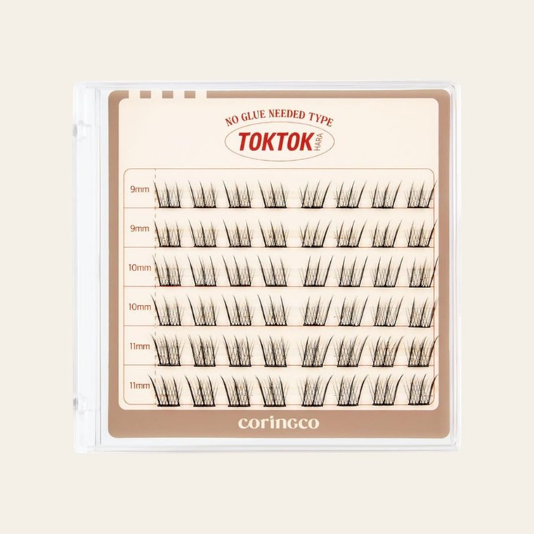 CORINGCO Toktokhara No Glue Eyelash, Natural