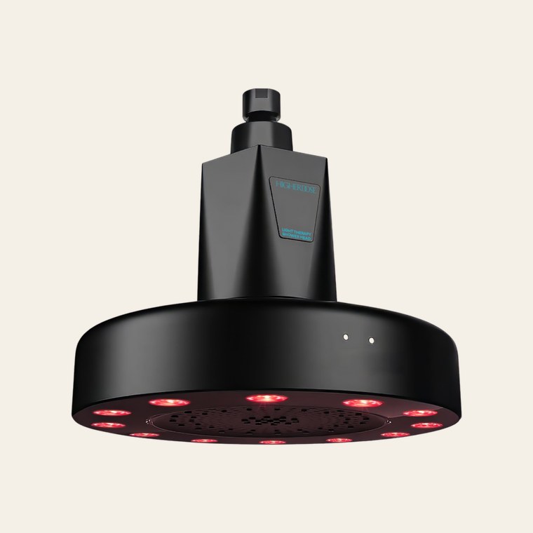 HigherDOSE Red Light Shower Filter, Matte Black