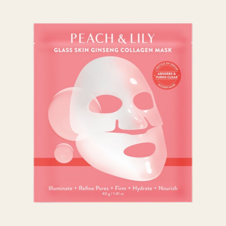Peach & Lily Glass Skin Ginseng Collagen Mask, single